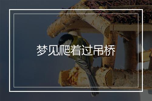 梦见爬着过吊桥