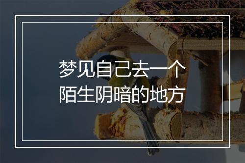 梦见自己去一个陌生阴暗的地方