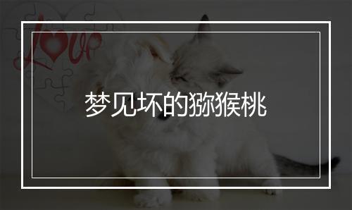 梦见坏的猕猴桃