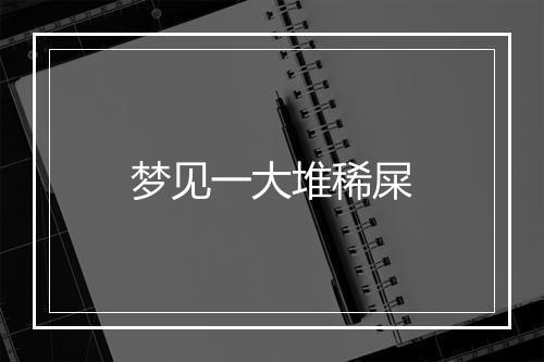 梦见一大堆稀屎