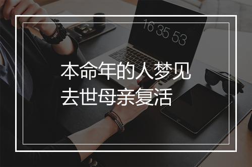 本命年的人梦见去世母亲复活