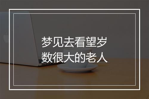 梦见去看望岁数很大的老人