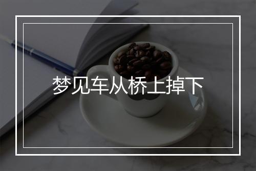 梦见车从桥上掉下