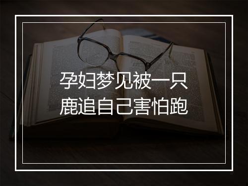 孕妇梦见被一只鹿追自己害怕跑