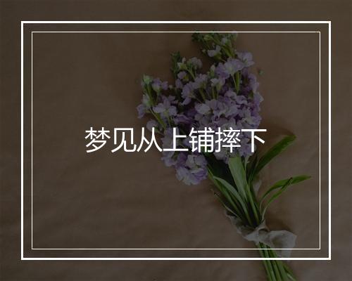 梦见从上铺摔下