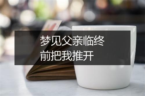 梦见父亲临终前把我推开