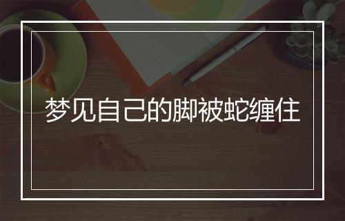 梦见自己的脚被蛇缠住