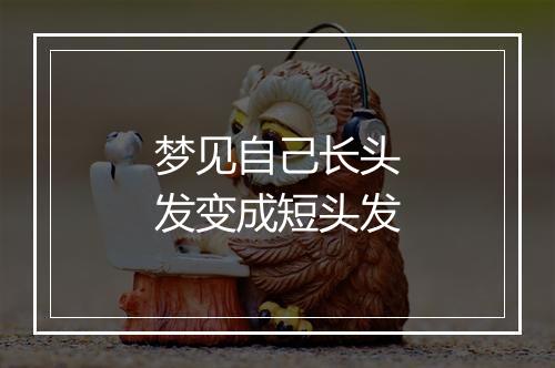 梦见自己长头发变成短头发