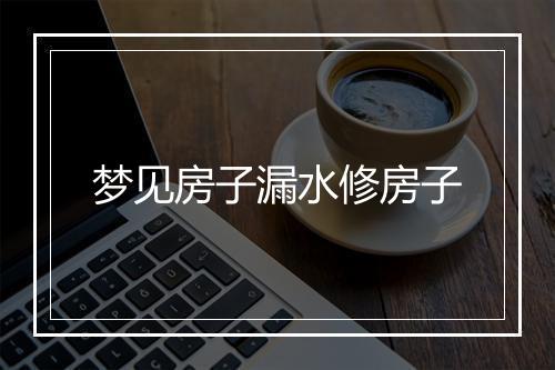 梦见房子漏水修房子