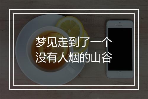 梦见走到了一个没有人烟的山谷