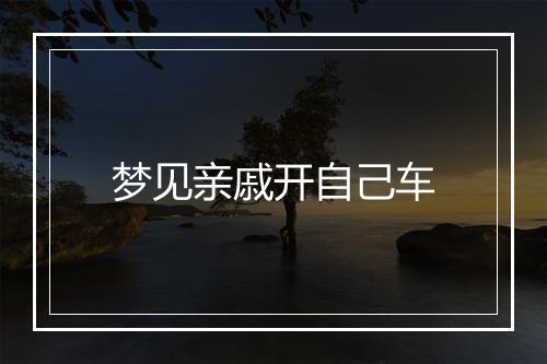 梦见亲戚开自己车