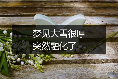 梦见大雪很厚突然融化了