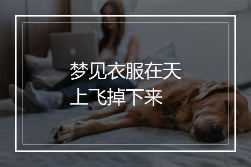 梦见衣服在天上飞掉下来