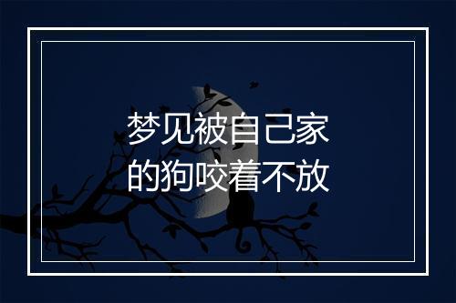 梦见被自己家的狗咬着不放