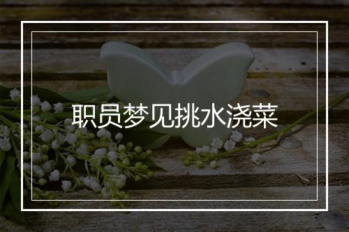 职员梦见挑水浇菜