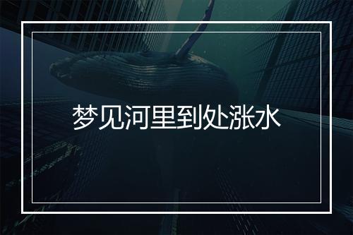 梦见河里到处涨水