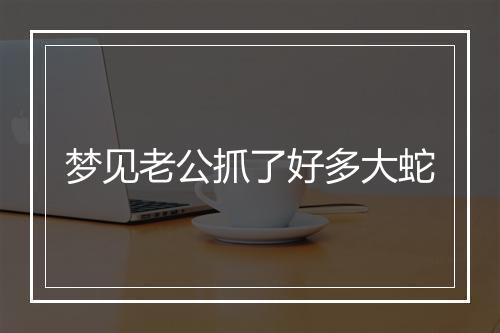 梦见老公抓了好多大蛇