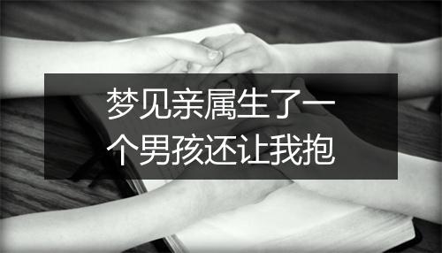 梦见亲属生了一个男孩还让我抱