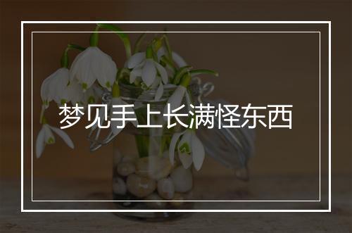 梦见手上长满怪东西