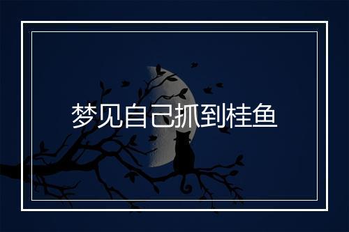 梦见自己抓到桂鱼