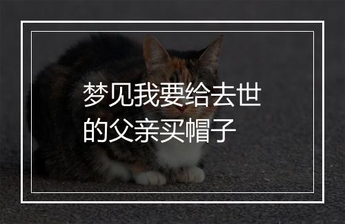 梦见我要给去世的父亲买帽子