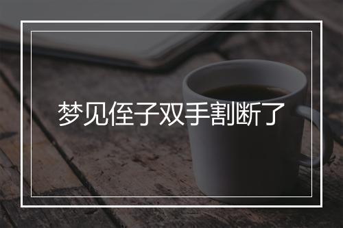 梦见侄子双手割断了