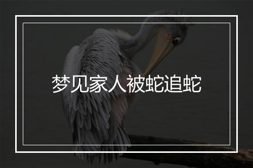 梦见家人被蛇追蛇