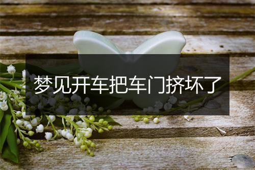 梦见开车把车门挤坏了