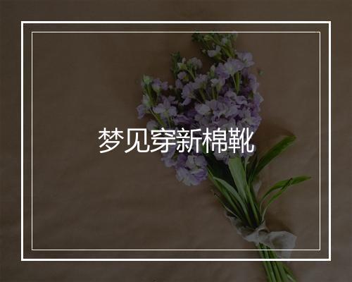 梦见穿新棉靴