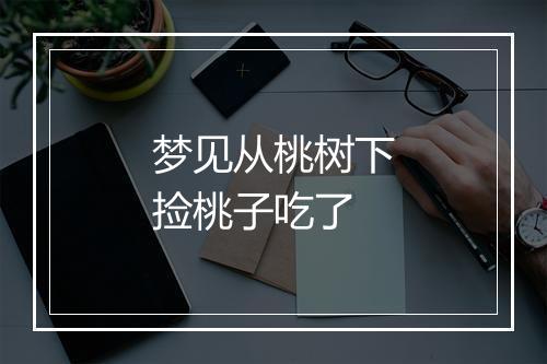 梦见从桃树下捡桃子吃了