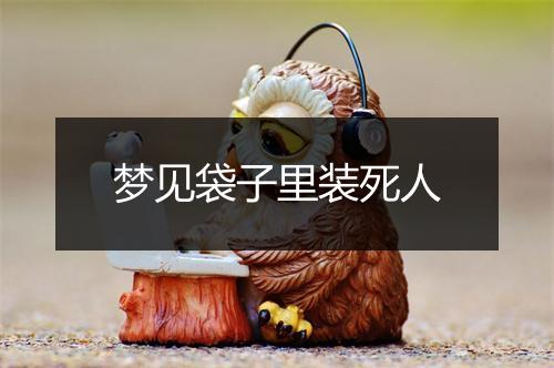 梦见袋子里装死人