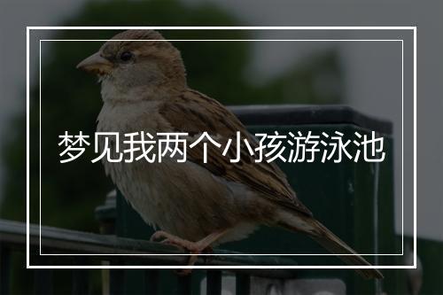 梦见我两个小孩游泳池