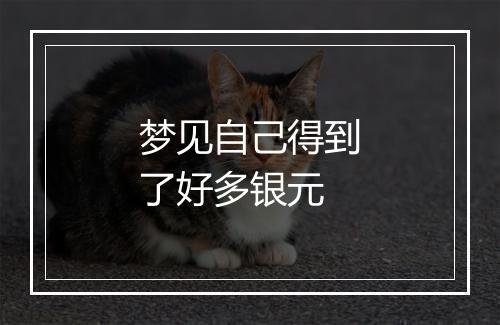 梦见自己得到了好多银元