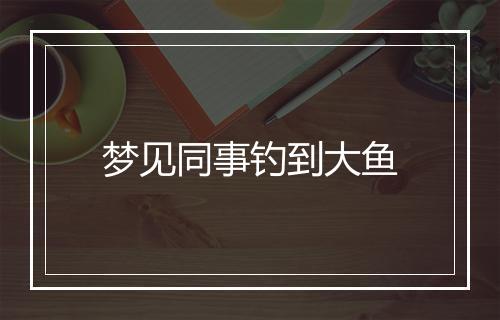 梦见同事钓到大鱼