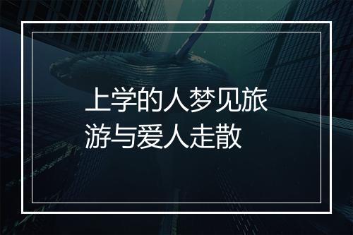 上学的人梦见旅游与爱人走散