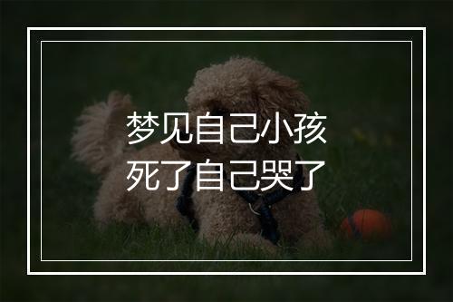 梦见自己小孩死了自己哭了