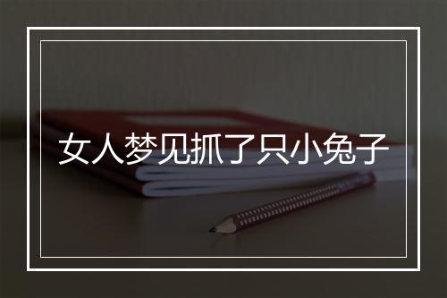 女人梦见抓了只小兔子