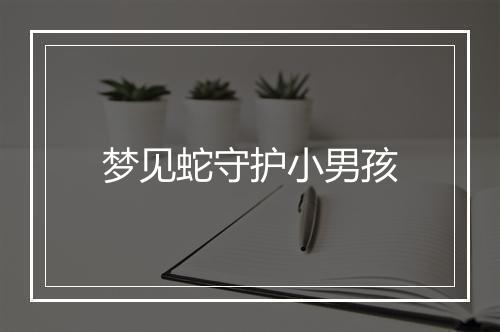 梦见蛇守护小男孩