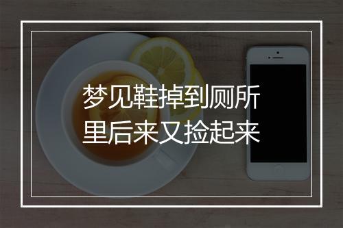 梦见鞋掉到厕所里后来又捡起来