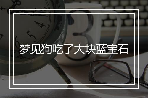 梦见狗吃了大块蓝宝石