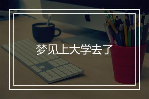 梦见上大学去了