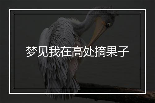 梦见我在高处摘果子