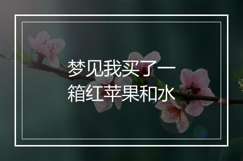 梦见我买了一箱红苹果和水