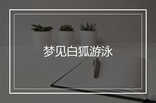 梦见白狐游泳