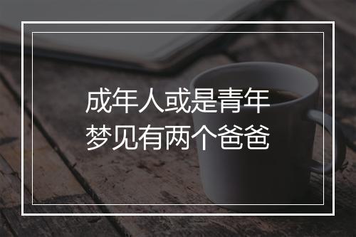 成年人或是青年梦见有两个爸爸