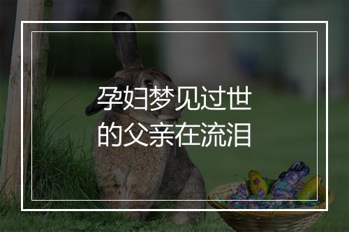 孕妇梦见过世的父亲在流泪