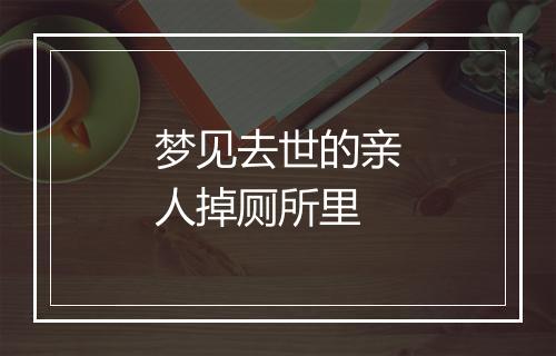 梦见去世的亲人掉厕所里