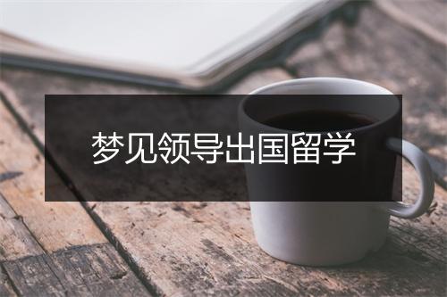 梦见领导出国留学