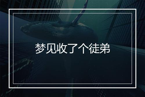 梦见收了个徒弟