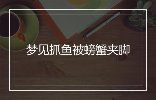 梦见抓鱼被螃蟹夹脚